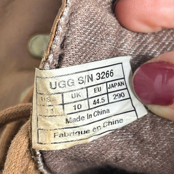 Ugg Men\'s Tan Brown Leather Lace Up Work Boots Size 11 main image 6